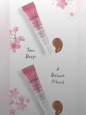 Purlisse Sheer Glow Vitamin C Tinted Moisturizer Tan Deep Mini x2 New